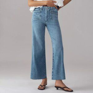 PAIGE Anessa High-Rise Crop Wide-Leg Jeans-Size 25 NWT Color BEBOP